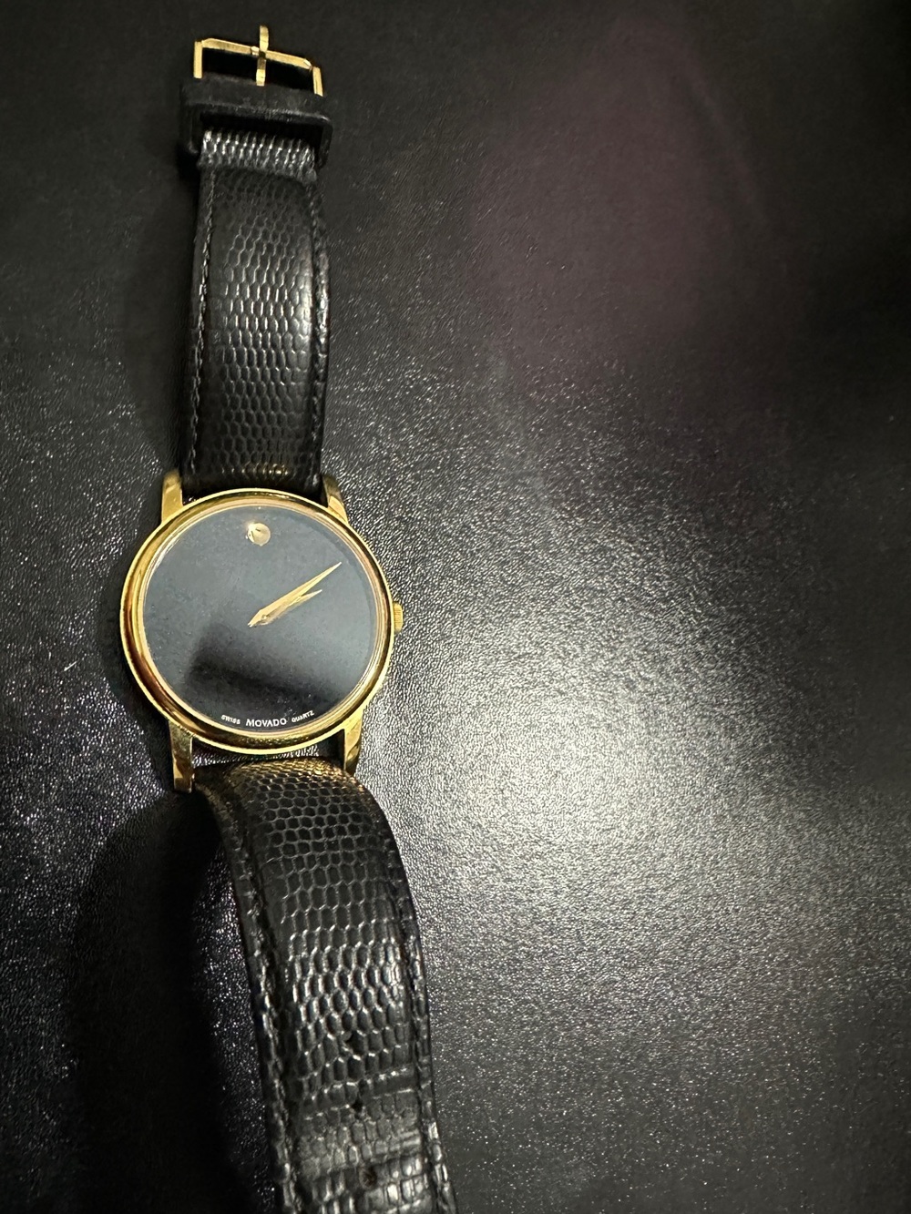 Movado Museum Classic Gold Tone Swiss Quartz Men’s Watch | Needs Battery